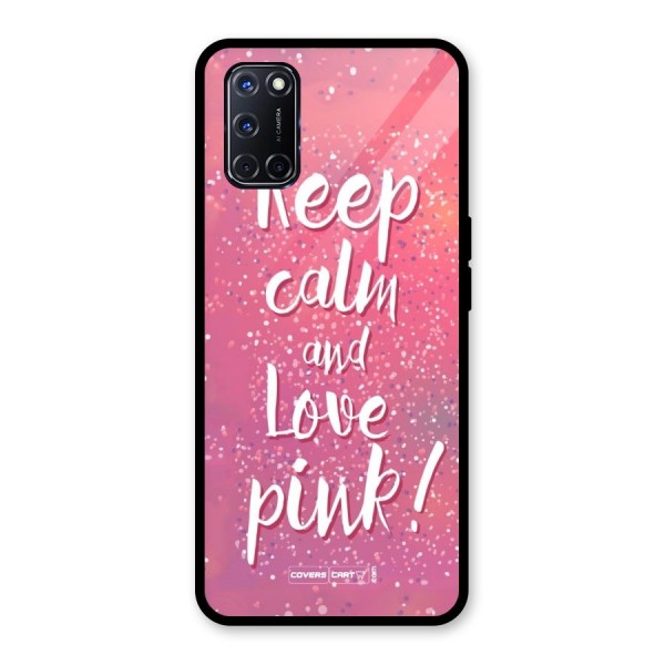 Love Pink Glass Back Case for Oppo A52