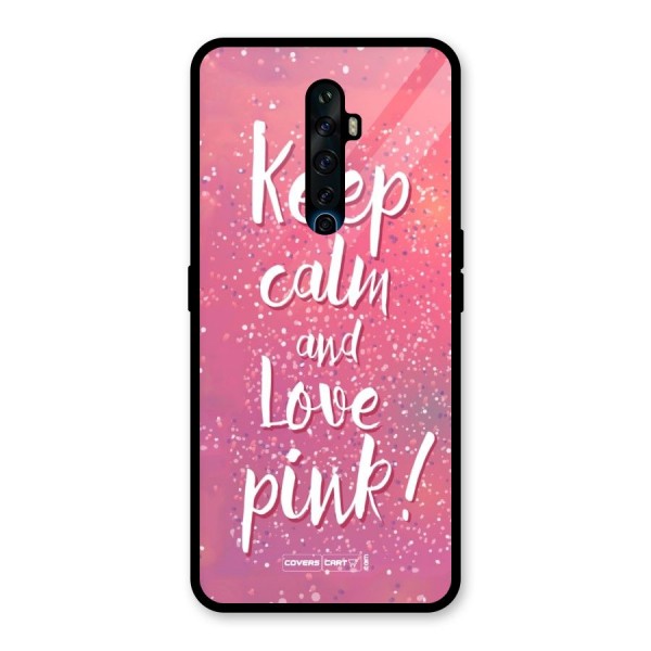 Love Pink Glass Back Case for Oppo Reno2 Z