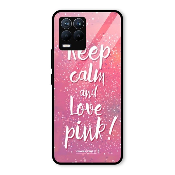 Love Pink Glass Back Case for Realme 8 Pro