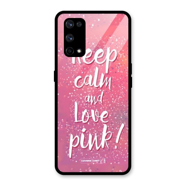 Love Pink Glass Back Case for Realme X7 Pro