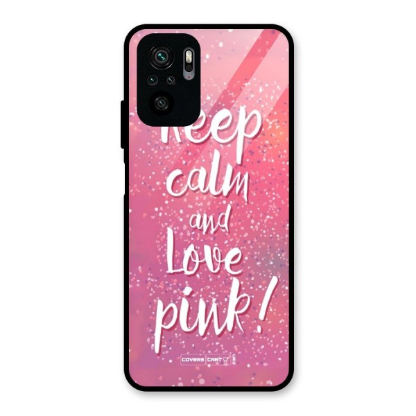 Love Pink Glass Back Case for Redmi Note 10