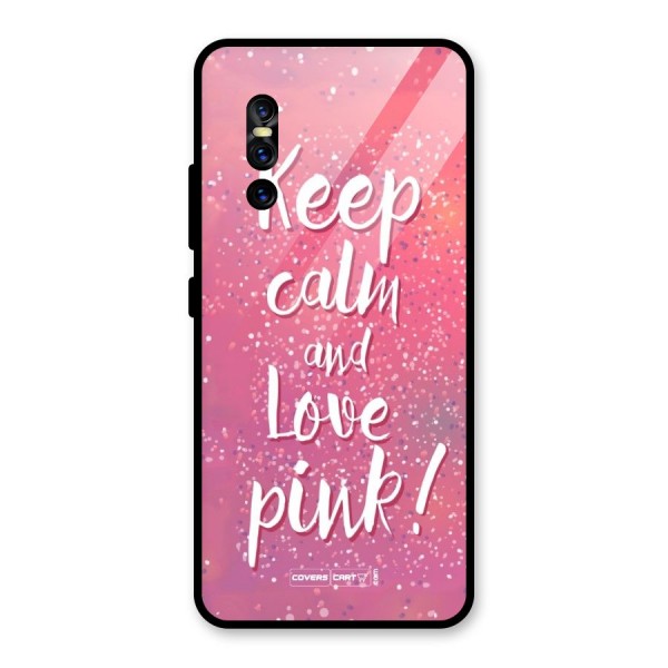 Love Pink Glass Back Case for Vivo V15 Pro