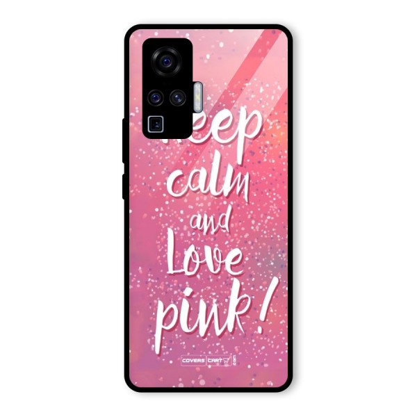 Love Pink Glass Back Case for Vivo X50 Pro