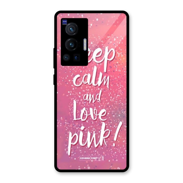 Love Pink Glass Back Case for Vivo X70 Pro