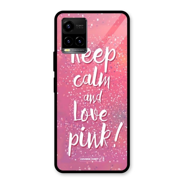 Love Pink Glass Back Case for Vivo Y21 2021