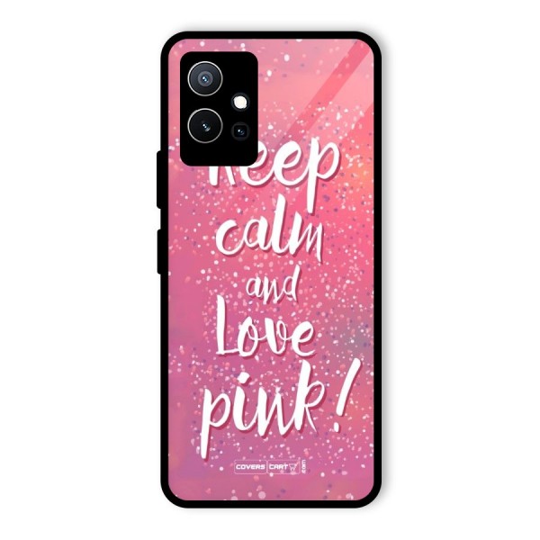 Love Pink Glass Back Case for Vivo iQOO Z6