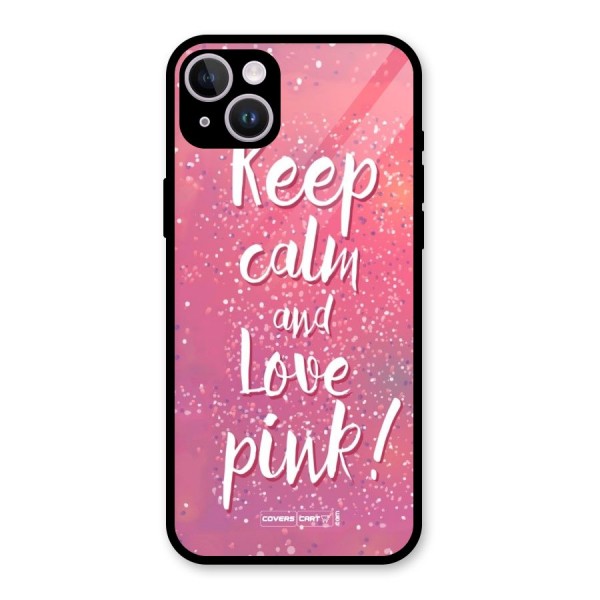 Love Pink Glass Back Case for iPhone 14 Plus