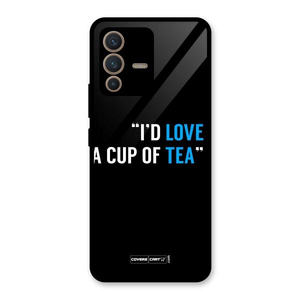 Love Tea Glass Back Case for Vivo V23 5G