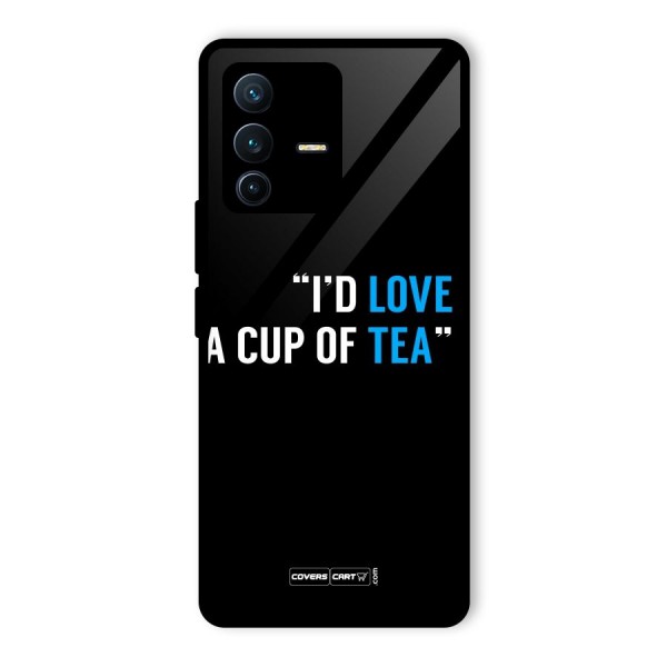 Love Tea Glass Back Case for Vivo V23 Pro