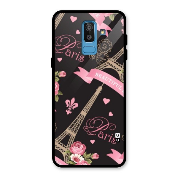 Love Tower Glass Back Case for Galaxy J8