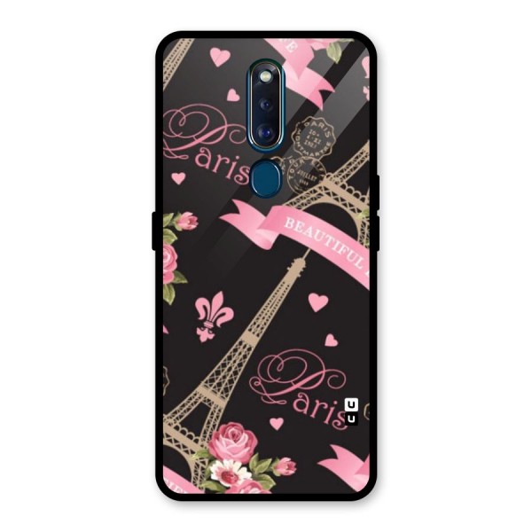 Love Tower Glass Back Case for Oppo F11 Pro