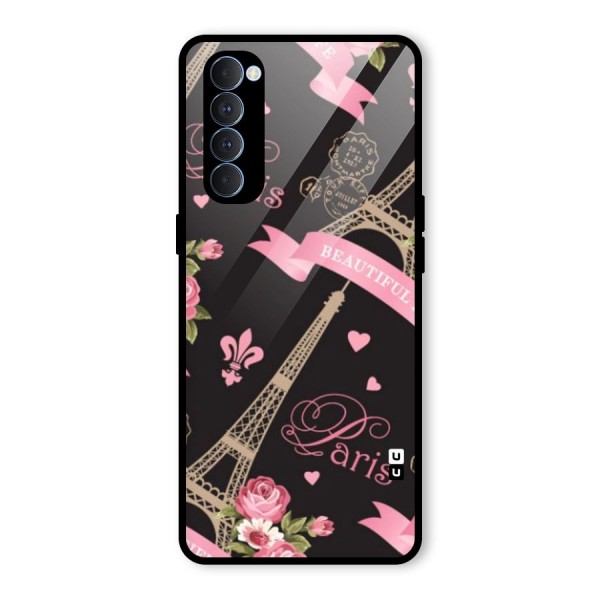 Love Tower Glass Back Case for Oppo Reno4 Pro