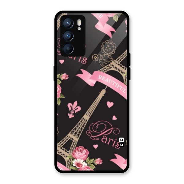 Love Tower Glass Back Case for Oppo Reno6 5G