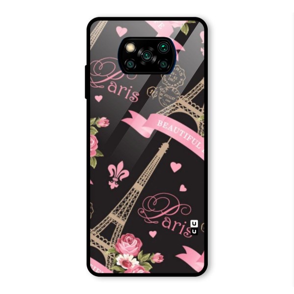 Love Tower Glass Back Case for Poco X3 Pro