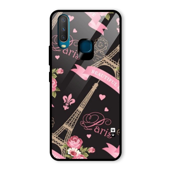 Love Tower Glass Back Case for Vivo Y12