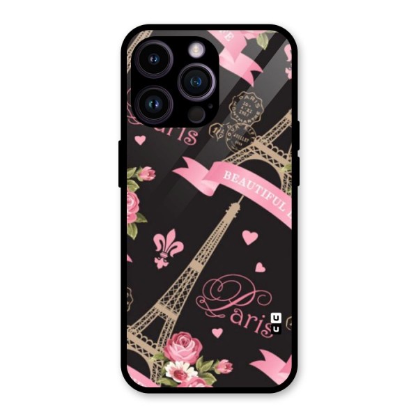 Love Tower Glass Back Case for iPhone 14 Pro Max