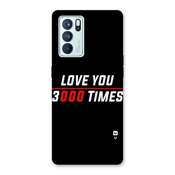 Love You 3000 Times Back Case for Oppo Reno6 Pro 5G