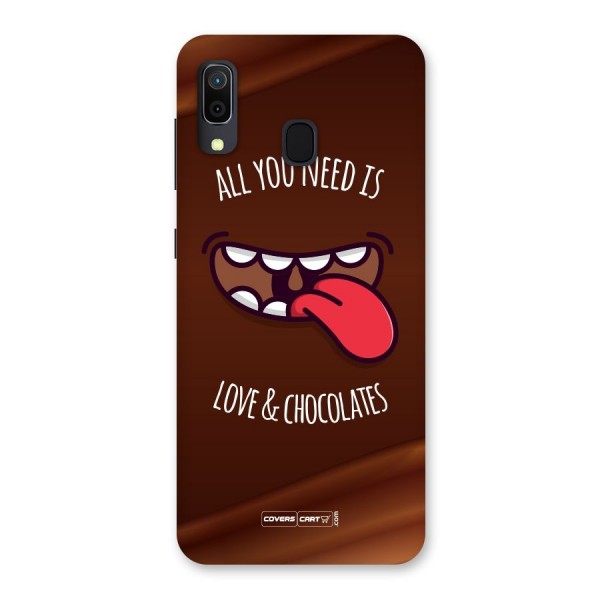 Love and Chocolates Back Case for Galaxy A20