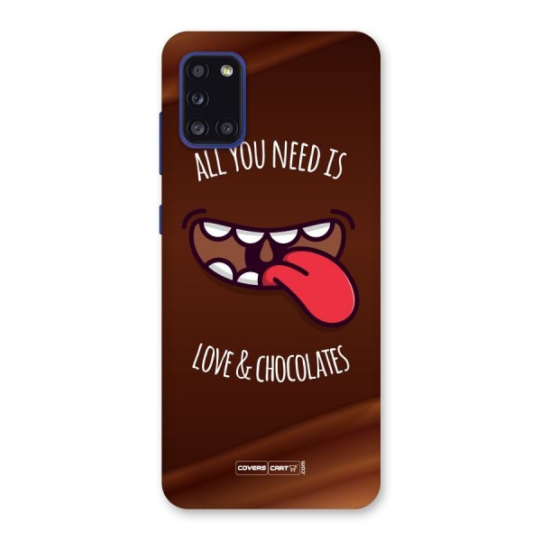 Love and Chocolates Back Case for Galaxy A31