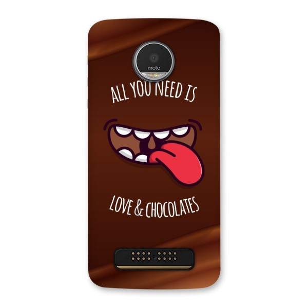 Love and Chocolates Back Case for Moto Z Play