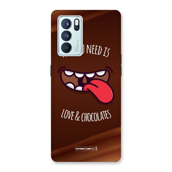 Love and Chocolates Back Case for Oppo Reno6 Pro 5G