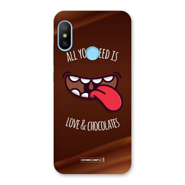 Love and Chocolates Back Case for Redmi 6 Pro