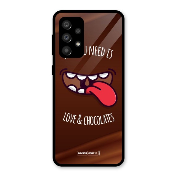 Love and Chocolates Glass Back Case for Galaxy A32