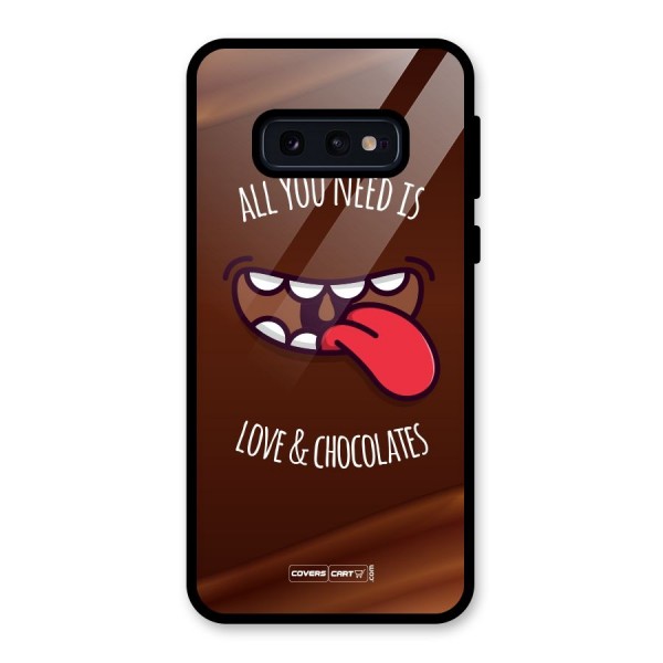 Love and Chocolates Glass Back Case for Galaxy S10e