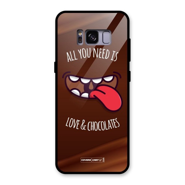 Love and Chocolates Glass Back Case for Galaxy S8