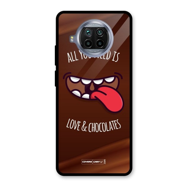 Love and Chocolates Glass Back Case for Mi 10i