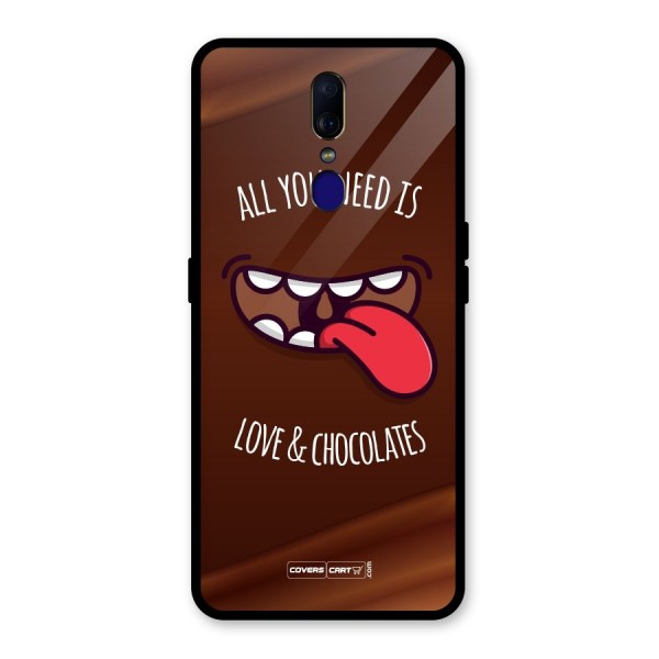 Love and Chocolates Glass Back Case for Oppo F11