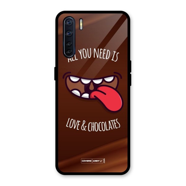 Love and Chocolates Glass Back Case for Oppo F15