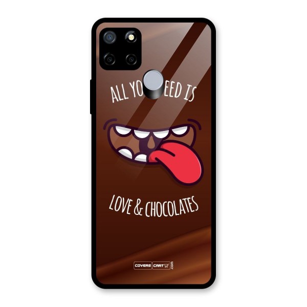 Love and Chocolates Glass Back Case for Realme C15