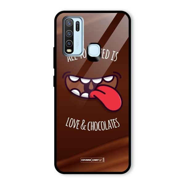 Love and Chocolates Glass Back Case for Vivo Y50