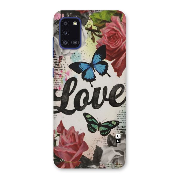 Lovely Butterfly Love Back Case for Galaxy A31