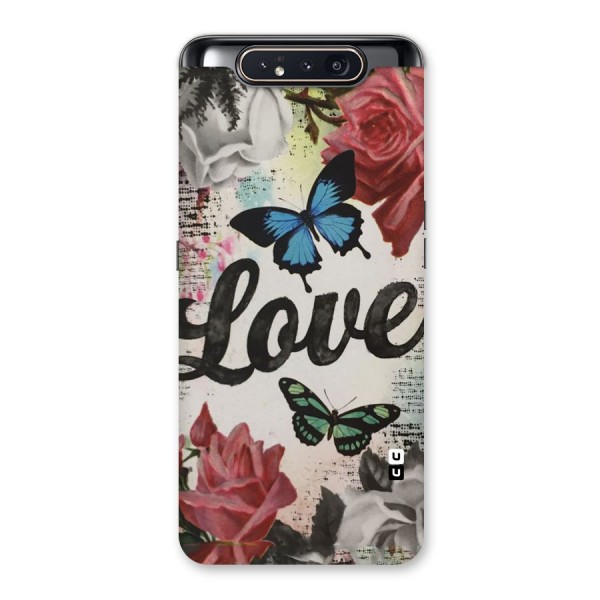 Lovely Butterfly Love Back Case for Galaxy A80