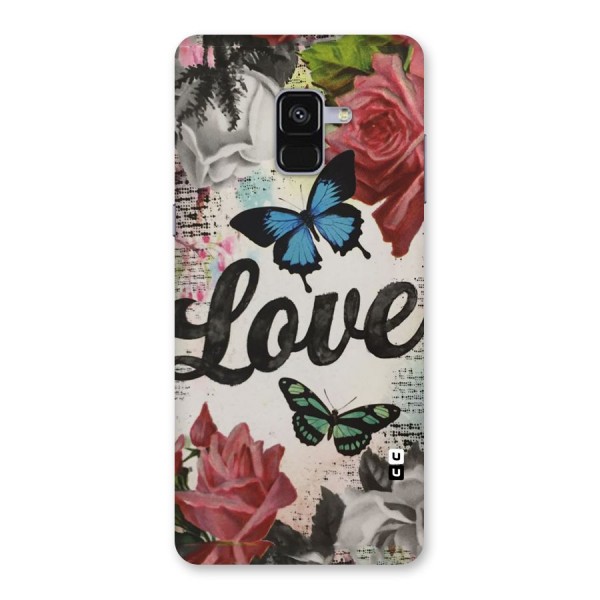 Lovely Butterfly Love Back Case for Galaxy A8 Plus