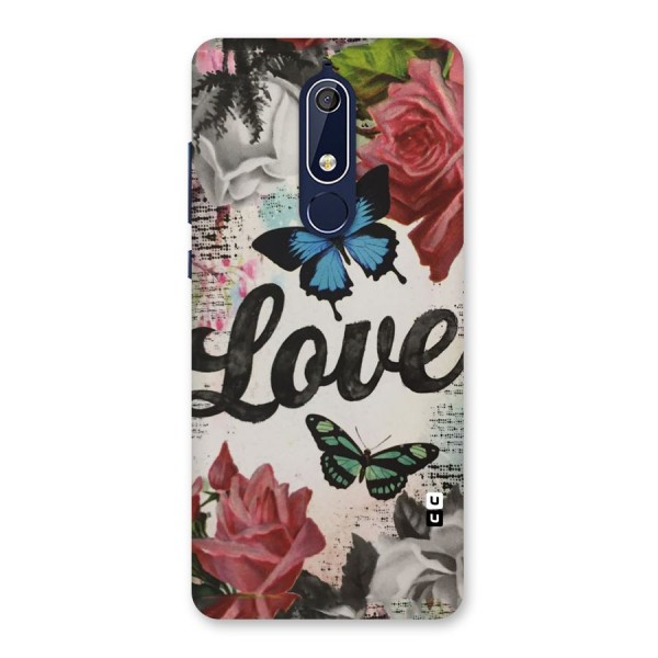 Lovely Butterfly Love Back Case for Nokia 5.1