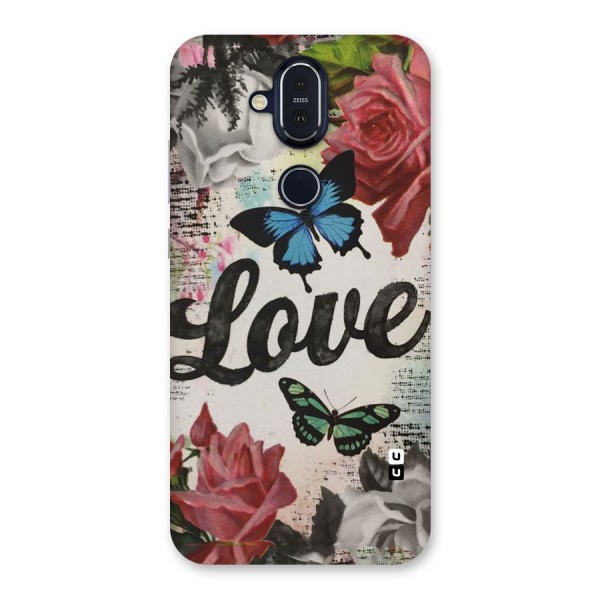 Lovely Butterfly Love Back Case for Nokia 8.1