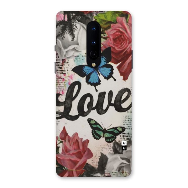 Lovely Butterfly Love Back Case for OnePlus 8