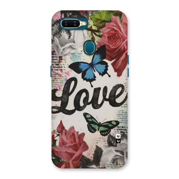 Lovely Butterfly Love Back Case for Oppo A12