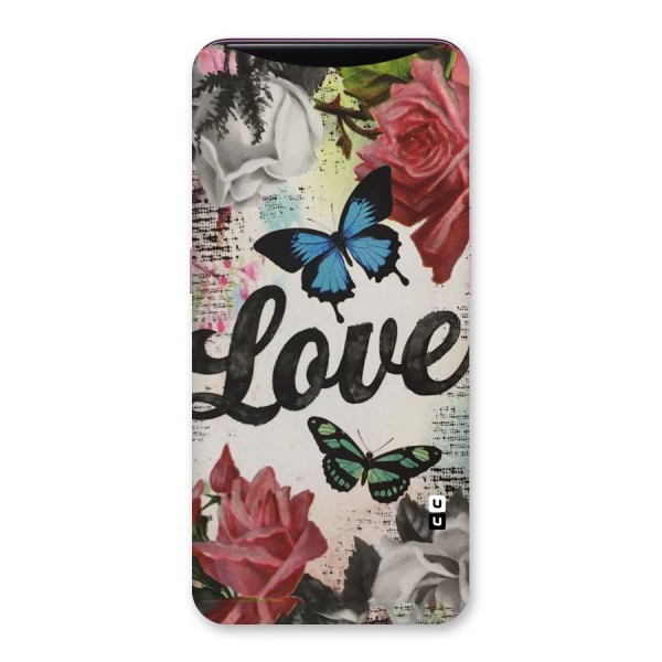 Lovely Butterfly Love Back Case for Oppo Find X