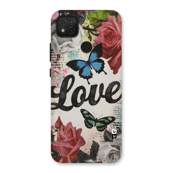 Lovely Butterfly Love Back Case for Redmi 9C