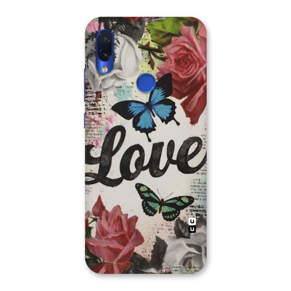 Lovely Butterfly Love Back Case for Redmi Note 7