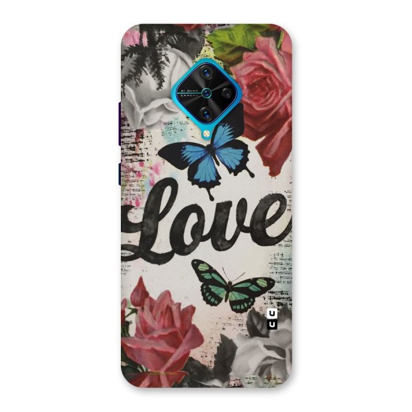 Lovely Butterfly Love Back Case for Vivo S1 Pro