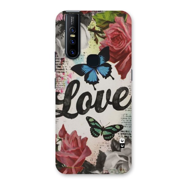 Lovely Butterfly Love Back Case for Vivo V15