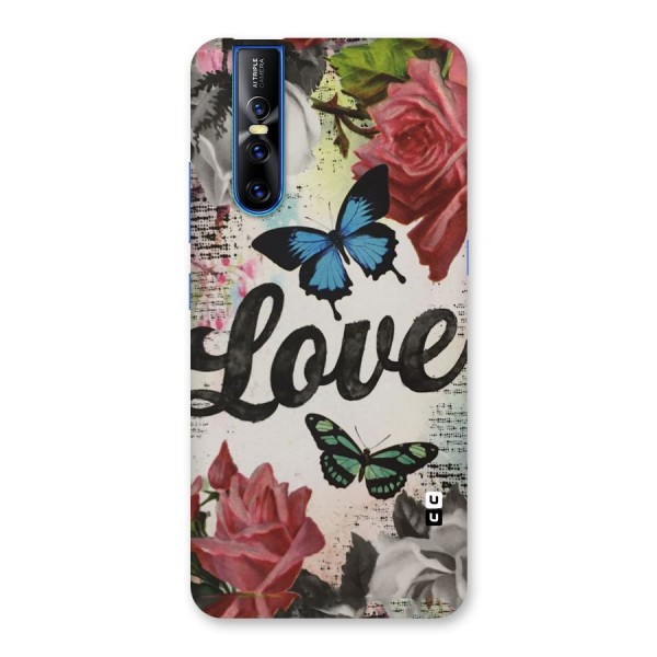 Lovely Butterfly Love Back Case for Vivo V15 Pro