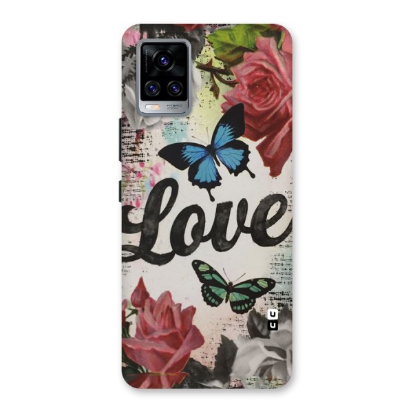 Lovely Butterfly Love Back Case for Vivo V20 Pro