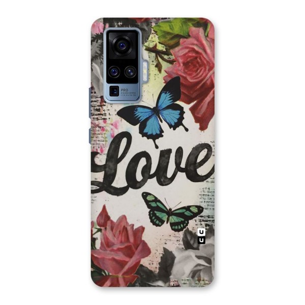 Lovely Butterfly Love Back Case for Vivo X50 Pro