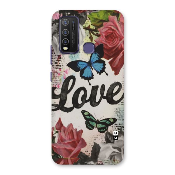 Lovely Butterfly Love Back Case for Vivo Y30